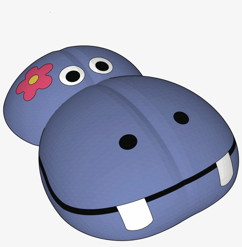 3d Miss Hippo - Cartoon, transparent png download