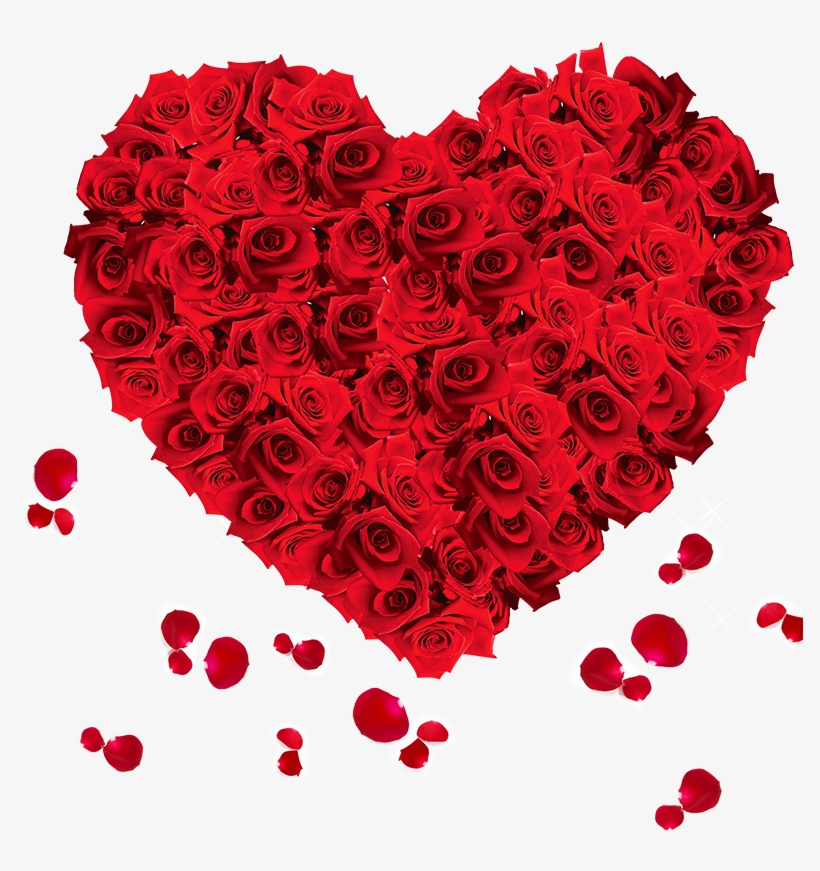 玫瑰花心型 - 感谢 大家 的 祝福, transparent png download