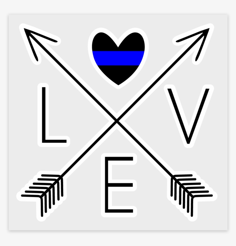 Tbl Love Arrow Cross Printed Decal - Sticker Bts Army, transparent png download