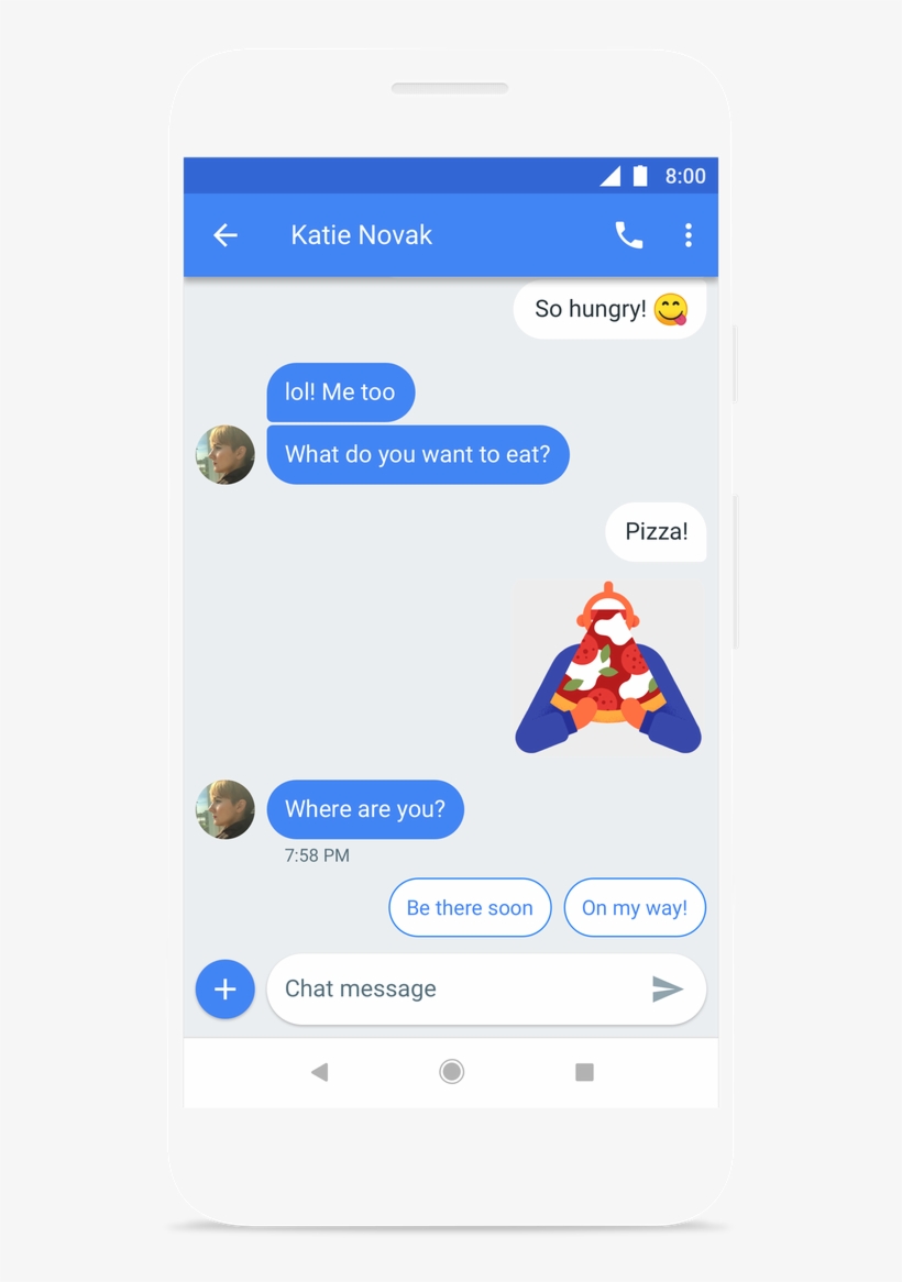 Smart Answer In The Preview Of Android Messages - Chat Android Messages, transparent png download