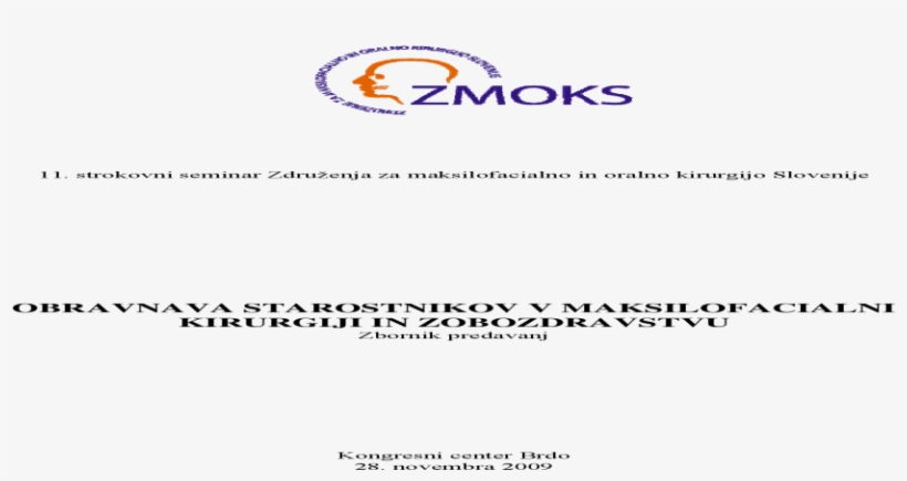Obravnava Starostnikov V Maksilofacialni Predavanj - Document, transparent png download