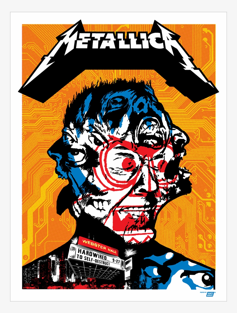 Metallica 2016 Webster Hall, New York, Ny Poster - Metallica Hardwired To Self Destruct Poster, transparent png download