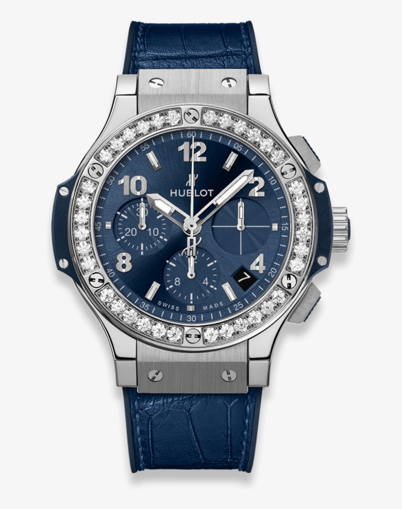 Big Bang Steel Blue Diamonds - Hublot Big Bang Steel Blue Diamonds, transparent png download