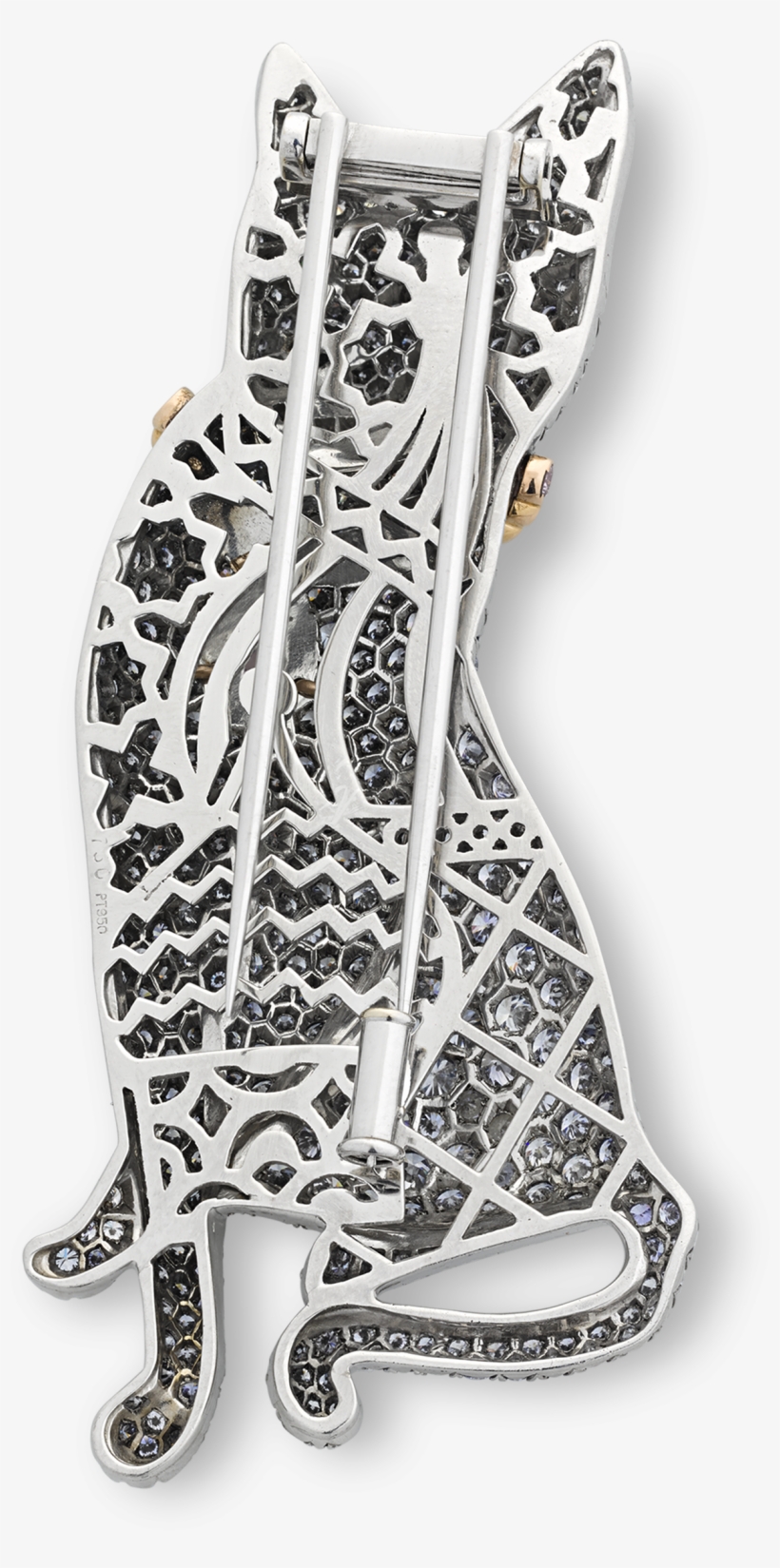 Blue Diamond Cat Brooch - Cat, transparent png download