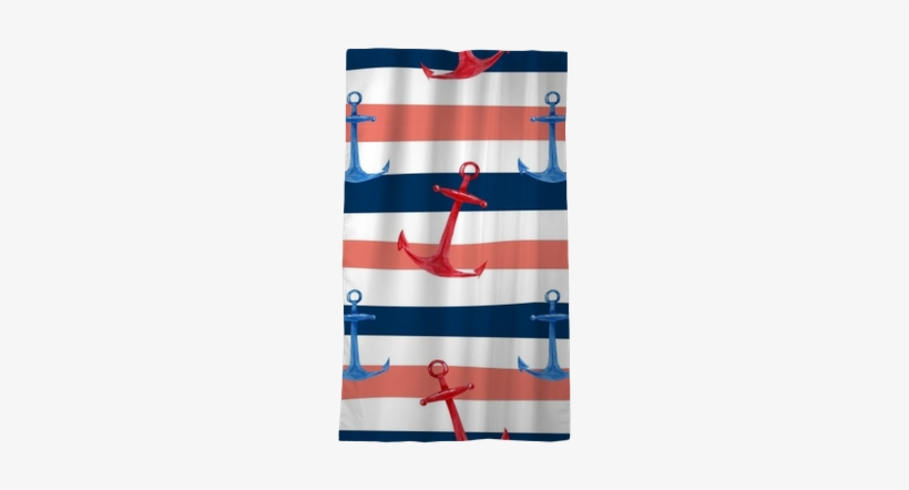 Watercolor Hand Drawn Seamless Pattern With Blue And - Flag, transparent png download