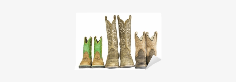 Three Pairs Of Cowboy Western Boots Wall Mural • Pixers® - Cowboy Boot, transparent png download