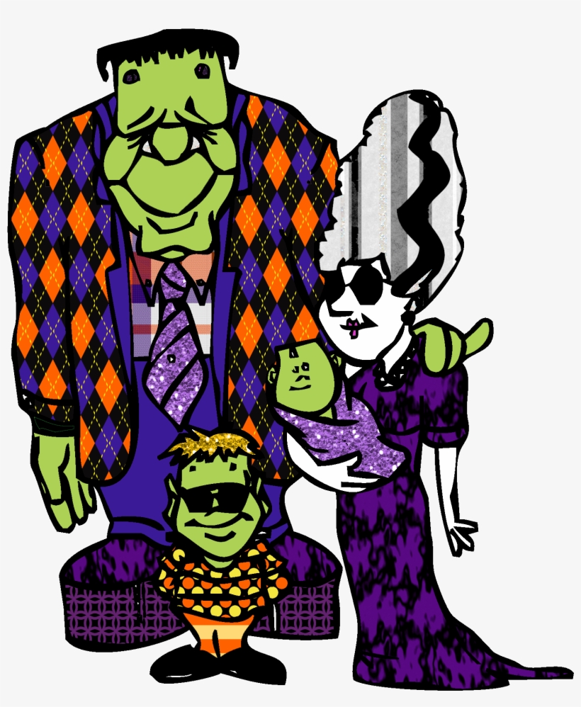 Halloween Clip Art - Halloween Family Png Cartoon, transparent png download