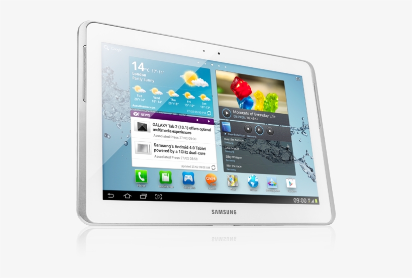 Samsung Tab 2 White - Samsung Galaxy Tab 2 Gt P5100, transparent png download
