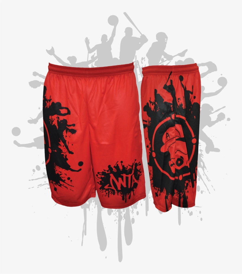 Splatter Splash Mens Full Dye Shorts Red/black - Adidas Baseball Turf Shoes Boys Orange, transparent png download