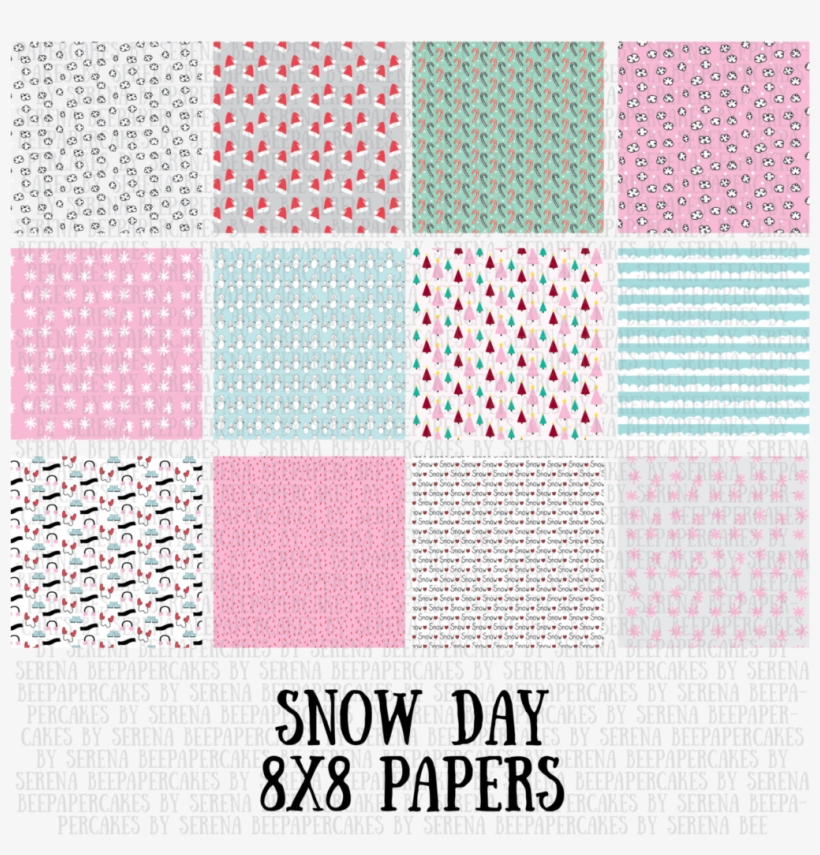 Snow Day Pattern Papers - Paper, transparent png download