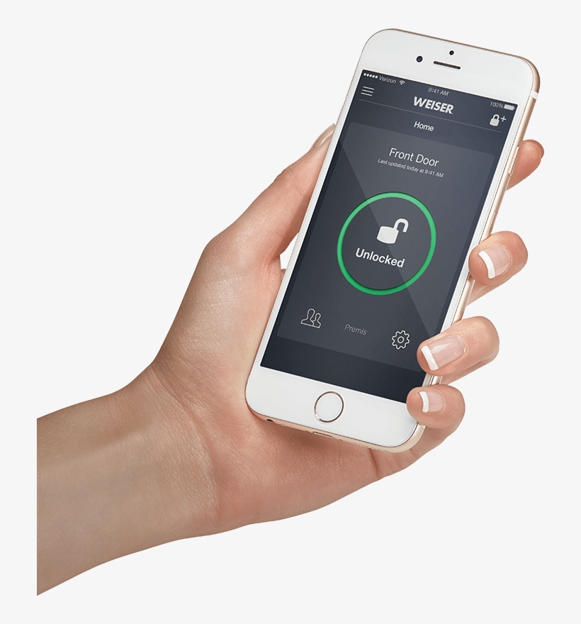 Woman's Hand Holding A Smart Phone With The Screen - 3 1 Electronic Smart Lock, transparent png download
