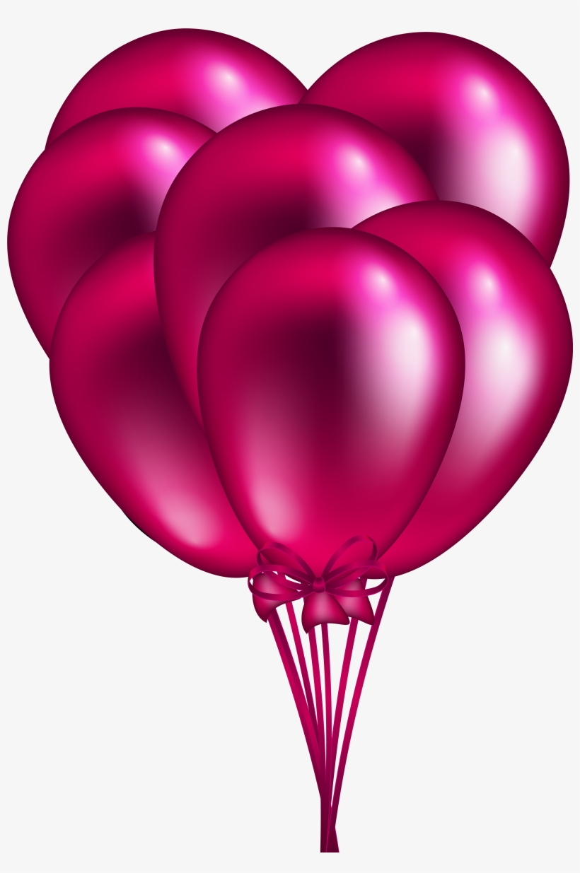 Pink Balloon Bunch Png Clip Art - Pink Balloon Png Transparent Background, transparent png download