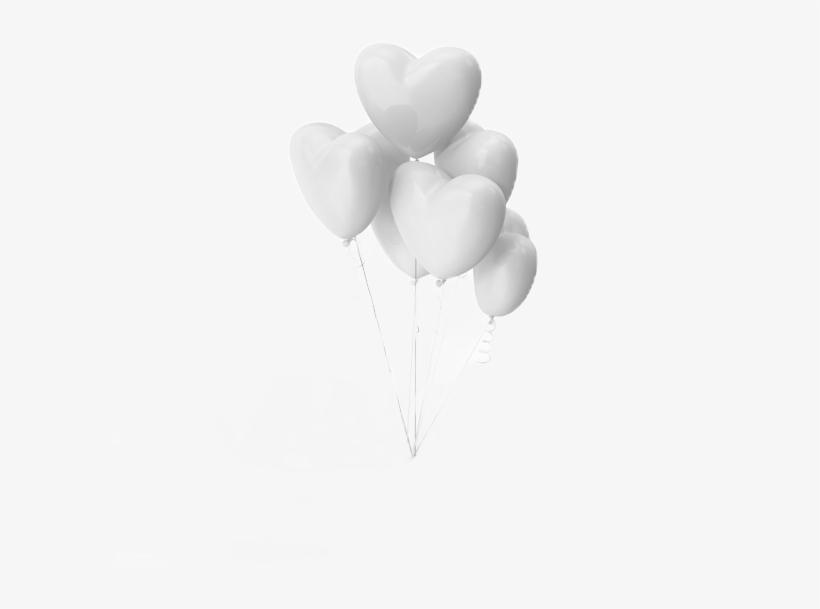 Ftestickers White Balloons Heart Freetoedit - Balloon, transparent png download
