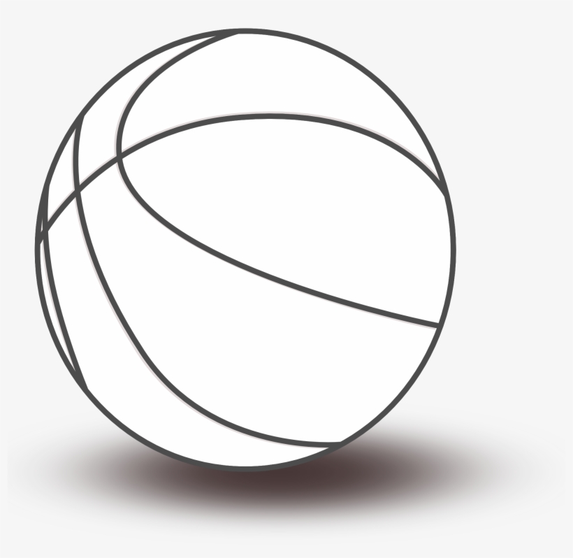 Basketball - Ball - Clipart - Black - And - White - White, transparent png download