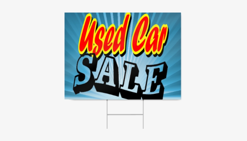 Used Car Sale Sign - Poster, transparent png download