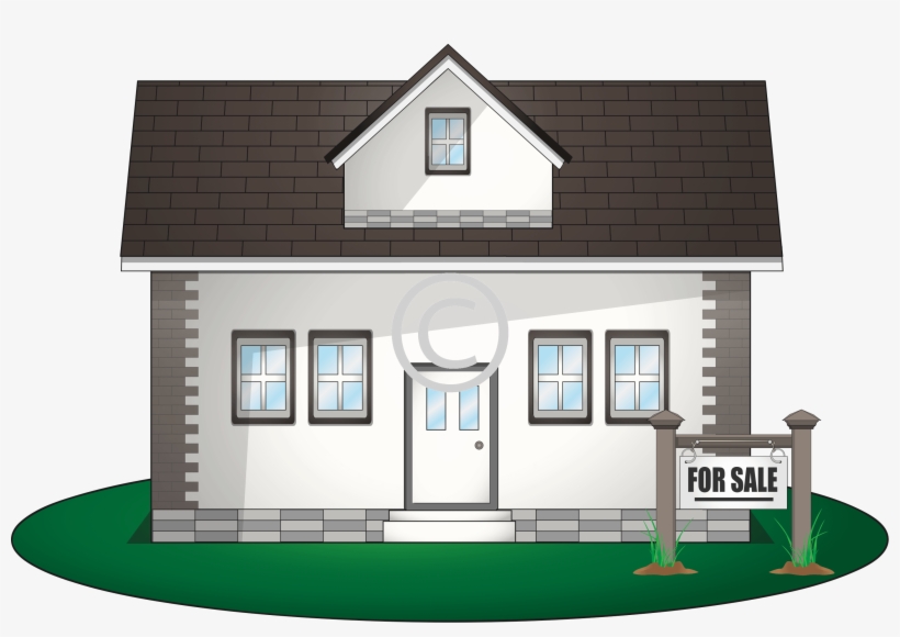House With For Sale Sign 31 - House, transparent png download