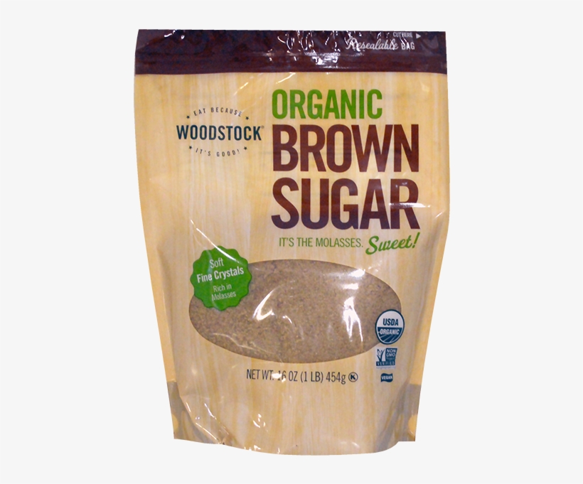 Woodstock Farms Brown Sugar Organic Bag-16 Oz - Organic Brown Sugar Bags, transparent png download