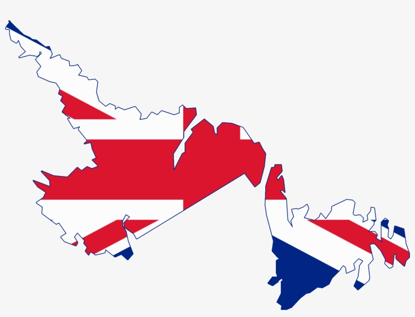 Flag Map Of Newfoundland And Labrador - Newfoundland And Labrador Flag Map, transparent png download