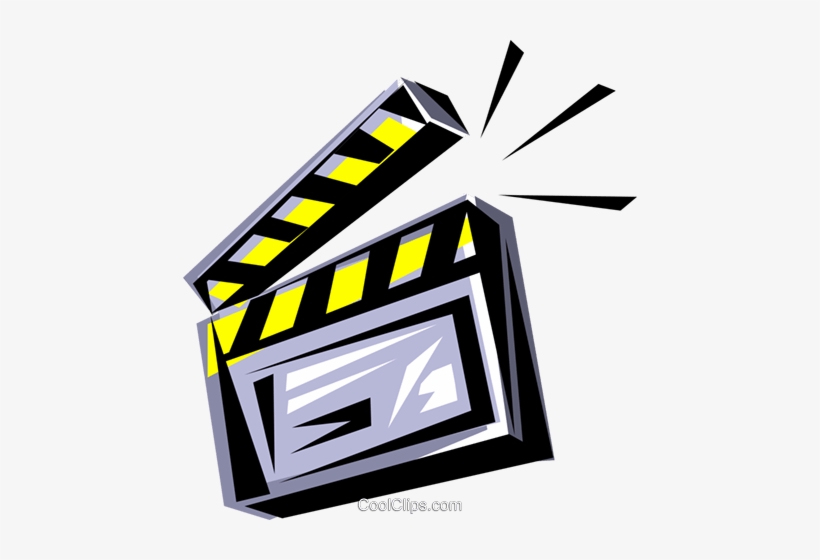 Clapperboard Royalty Free Vector Clip Art Illustration - Lets Act It Out, transparent png download
