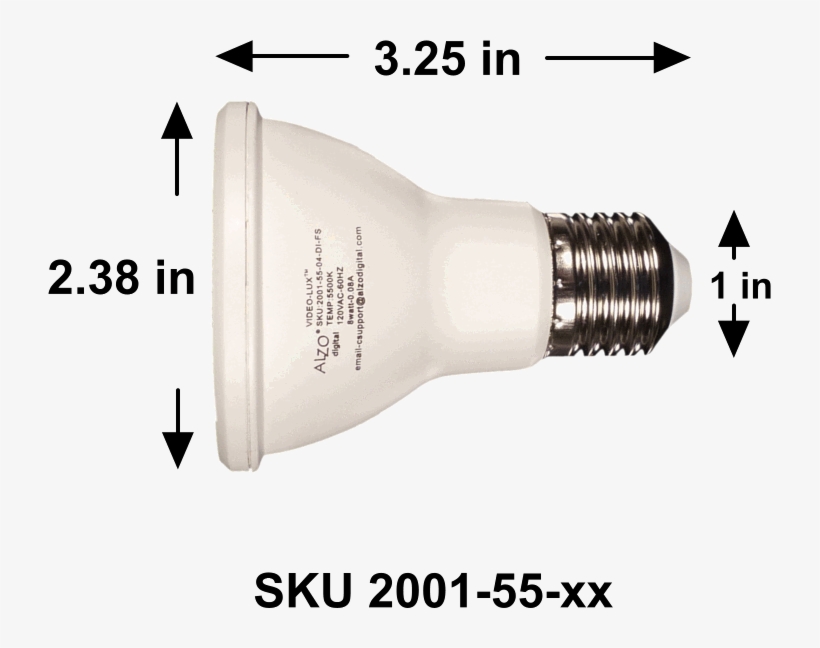 Alzo 8w Joyous Light® Dimmable Led Full Spectrum Par20 - Light-emitting Diode, transparent png download