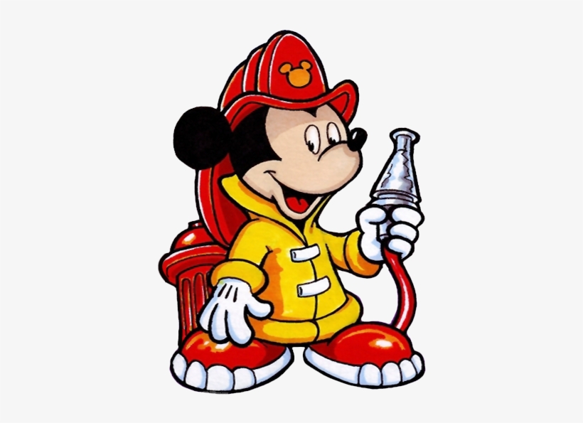 Mickey Mouth Firefighter Clipart, transparent png download