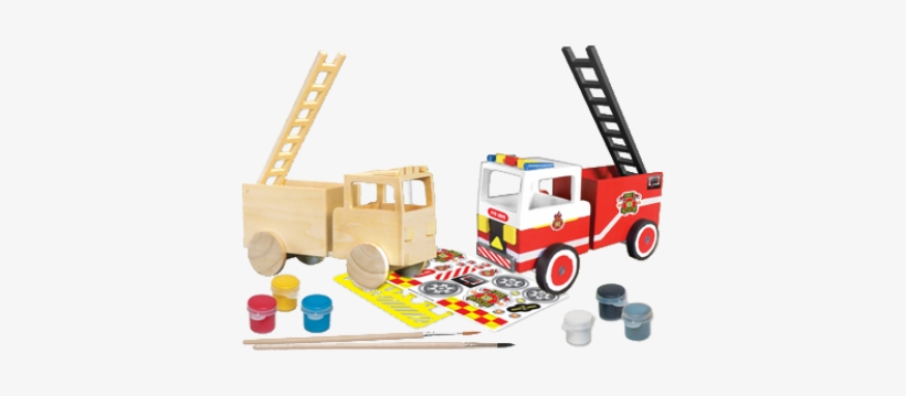 Masterpieces Works Of Ahhh Firetruck Wood Paint Kit, transparent png download