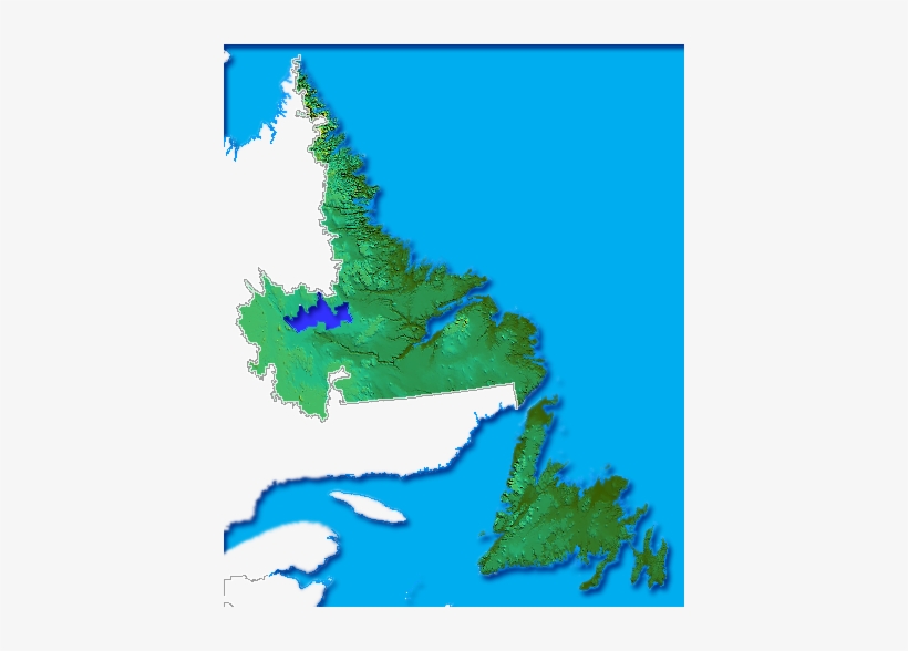 Newfoundland Labrador Relief - Map Of Newfoundland Labrador, transparent png download