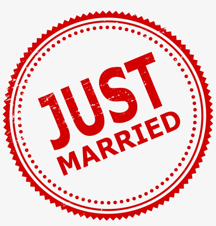 Free Png Just Married Stamp Png Images Transparent - Just Married Sign Png, transparent png download