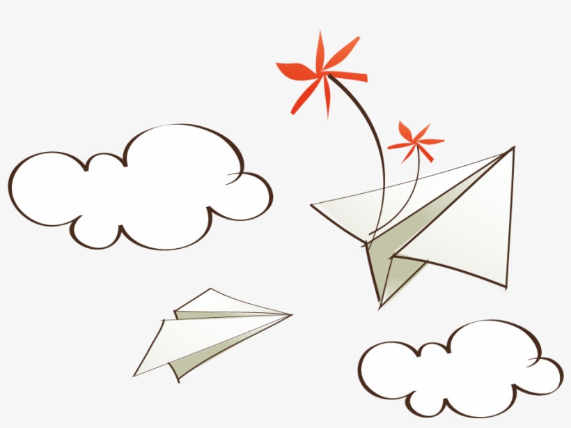 Paper Airplane Clip Art - Light, transparent png download