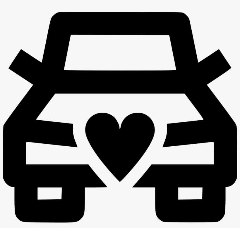 Just Married Car - Car, transparent png download