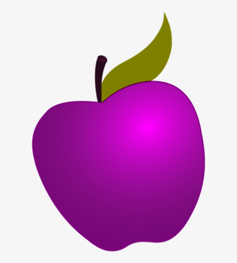 Dots Clipart Transparent Apple - Purple Apple Clipart, transparent png download