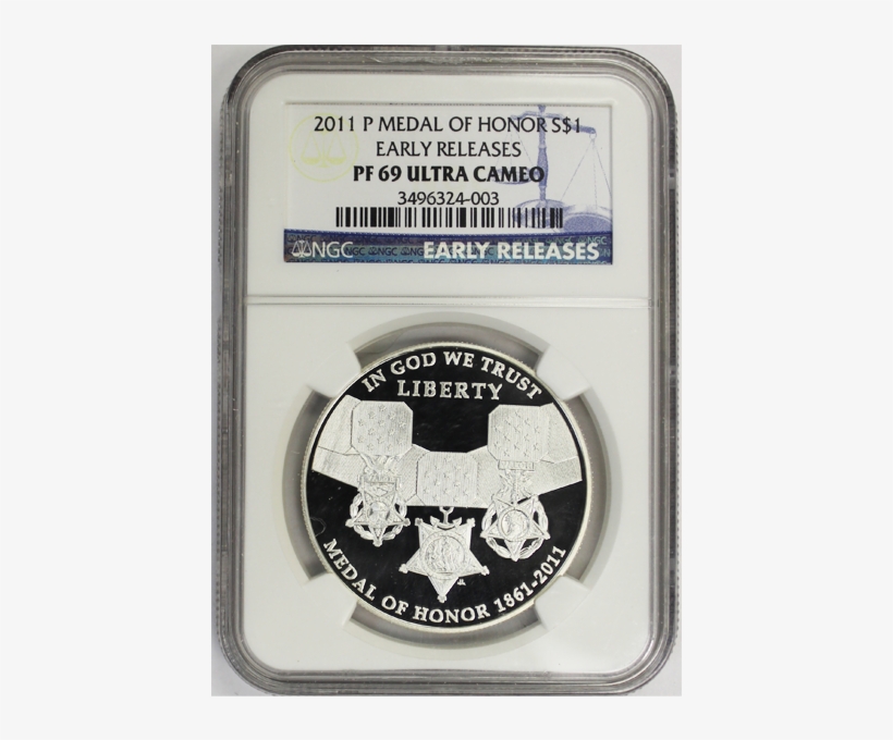 2011-p Medal Of Honor - Silver, transparent png download