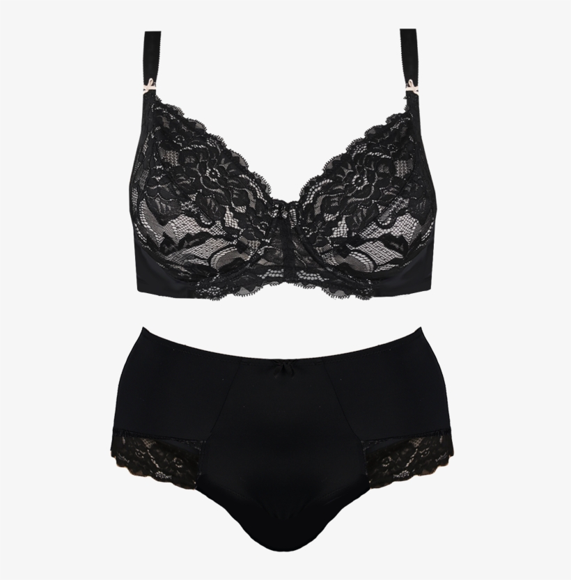 Edition Enhanced Support Contrast Lace Set Midnight - Lingerie Top, transparent png download