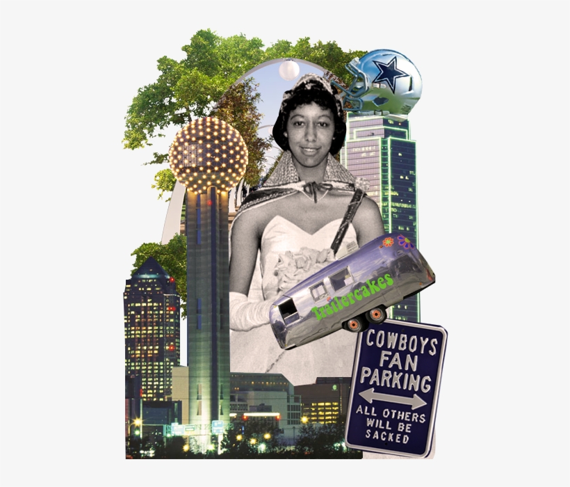 Collage Of The City Of Dallas With Skyline And Football - Billboard, transparent png download