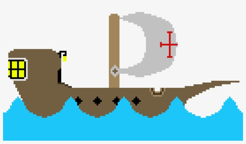 Wooden Boat - Pixel Faces, transparent png download