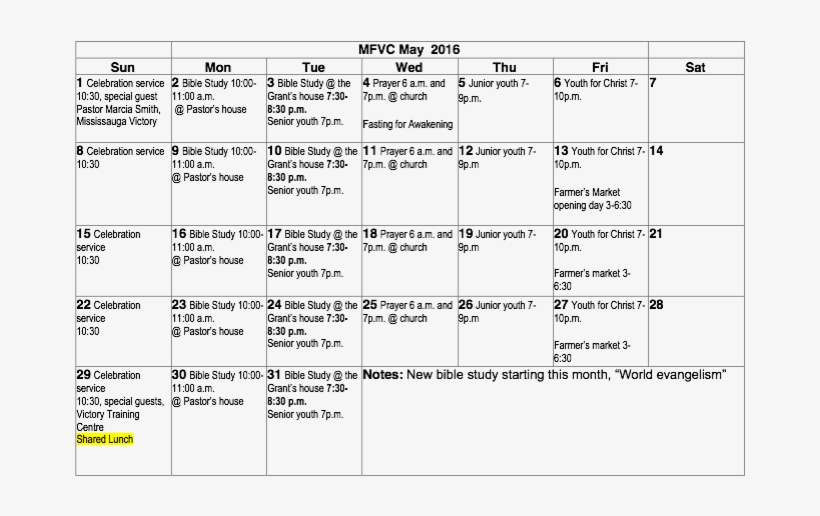 Monthly Calendar - - Document, transparent png download