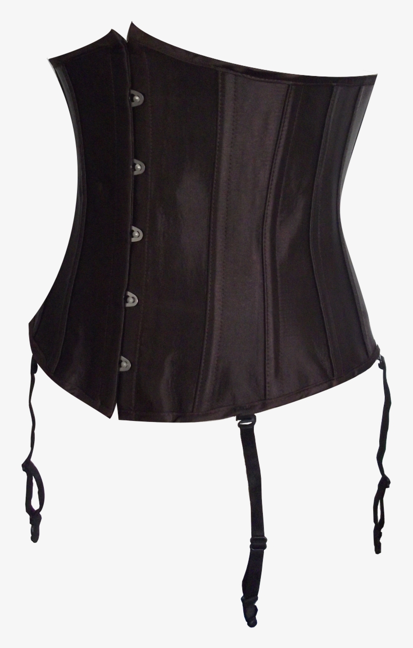 Women's Brown Waist Cincher With Detachable Garters - Lingerie Top, transparent png download