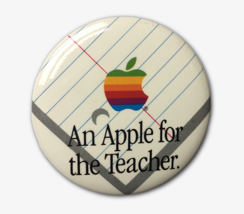 Apple For The Teacher Button - Badge, transparent png download