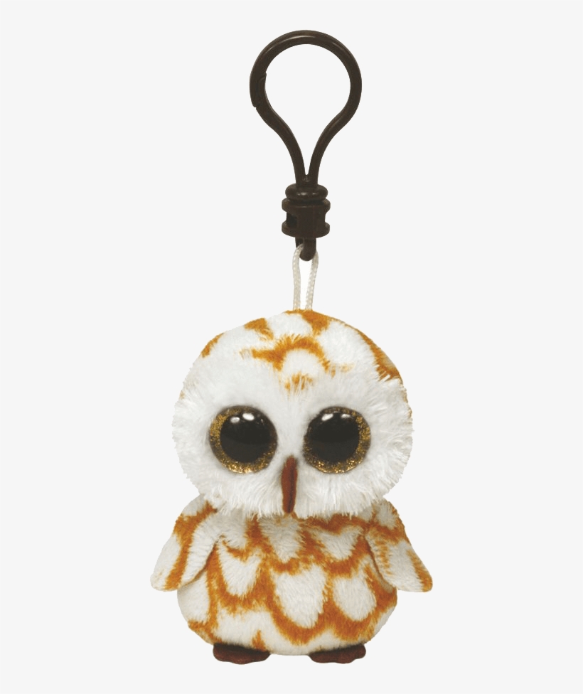 Swoops The Barn Owl - Beanie Boo Owl Keychain, transparent png download