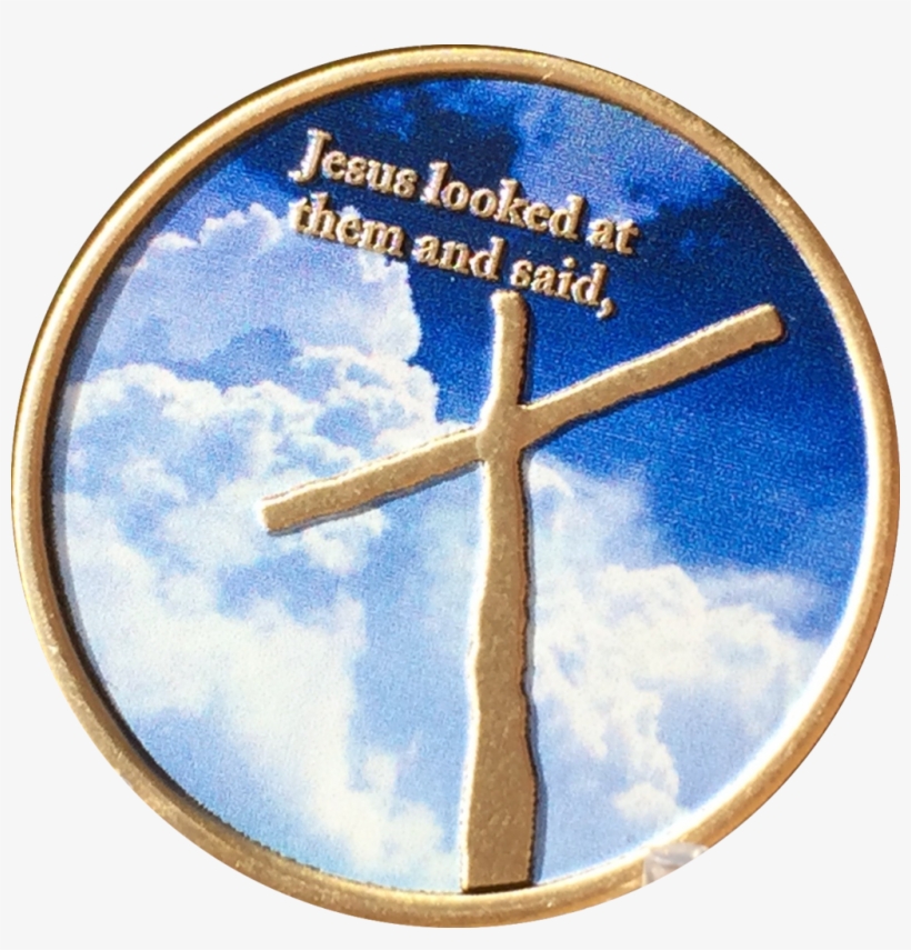 Cross In My Pocket With God All Things Are Possible - Circle, transparent png download