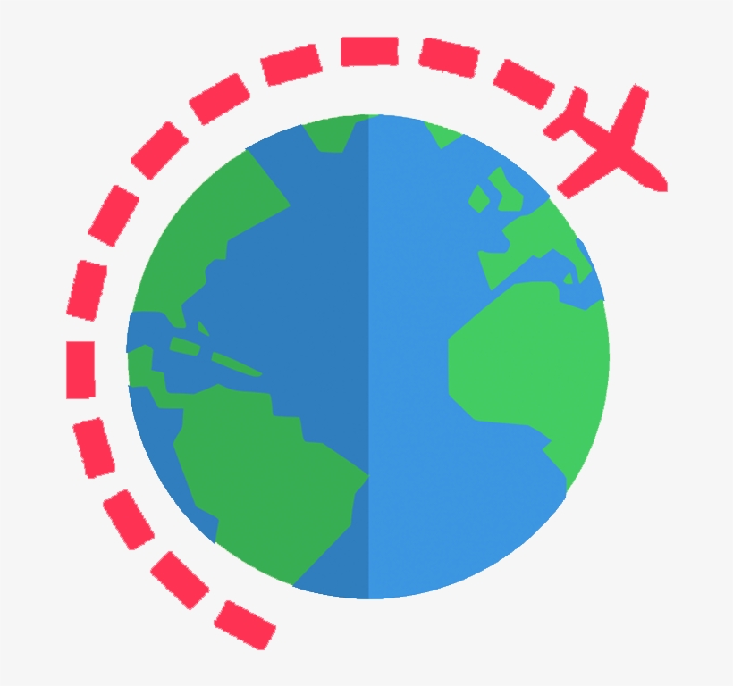 Ig Png Logo - Plane Around The World Icon Png, transparent png download