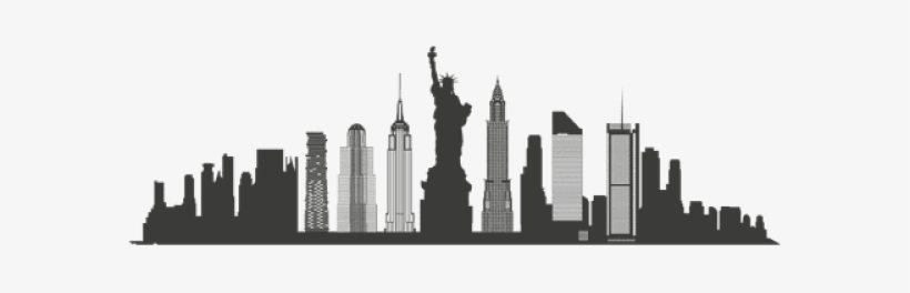 New York Silhouette - Statue Of Liberty, transparent png download