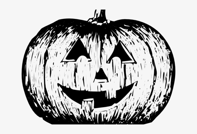 Black And White Jack O Lantern, transparent png download