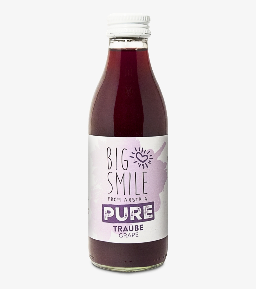 Big Smile Pure "uvas" - Glass Bottle, transparent png download