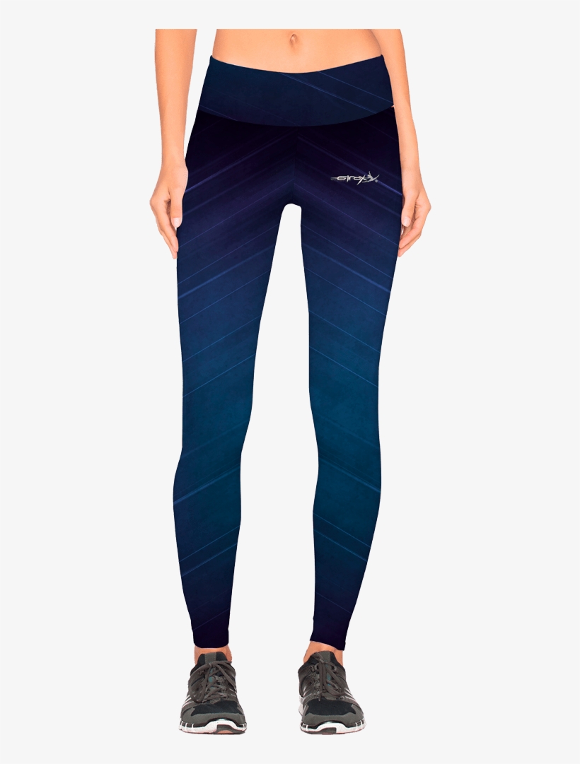 Custom Leggings Blue Gradient - Trousers, transparent png download