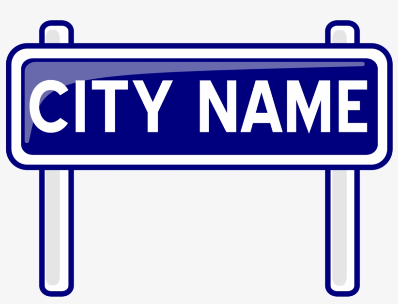 City Nameplate - Sign Post Clip Art, transparent png download