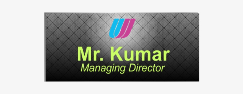 Black Grid Metal Name Plate Black Grid Metal Name Plate, transparent png download