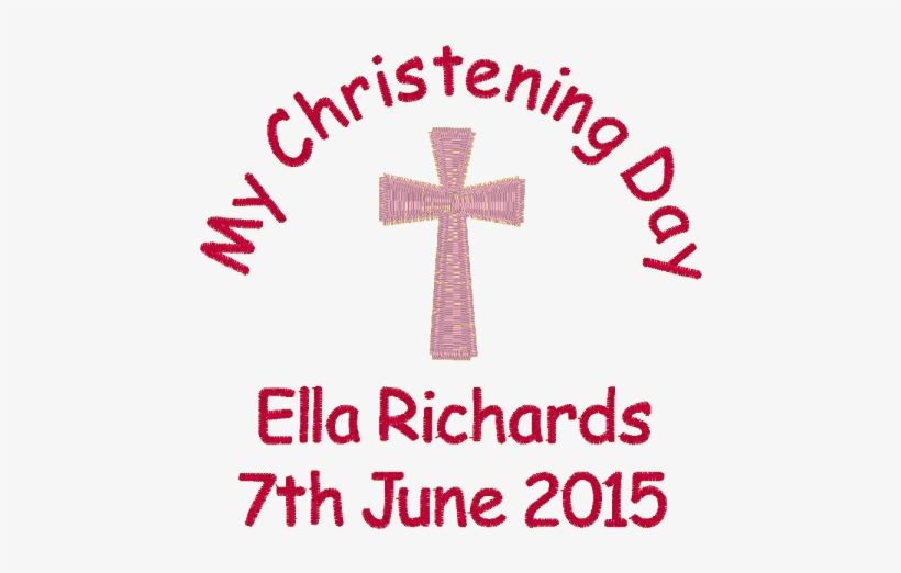 Text Cross (pale Pink) - Cross, transparent png download