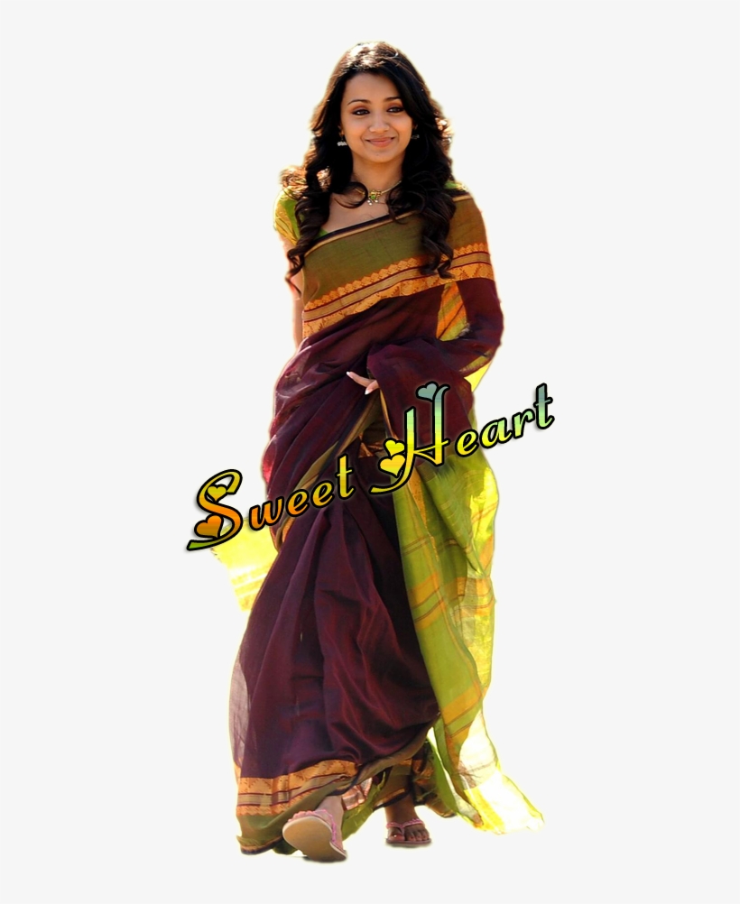 Jpg Royalty Free Library Trisha Krishnan Vinnaithaandi - Yennai Arindhal Trisha Sarees, transparent png download