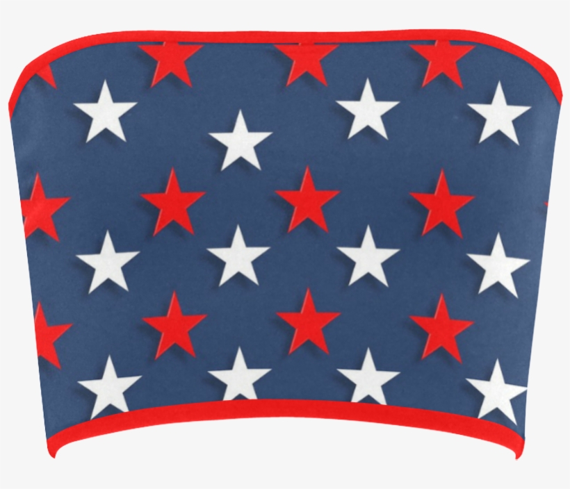 Navy Red White Stars Bandeau Top - Nj Agriculture License Plate, transparent png download